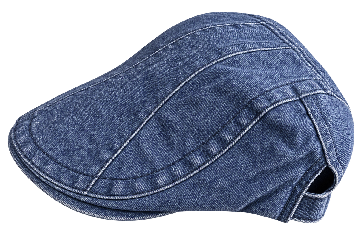 Washed denim cap