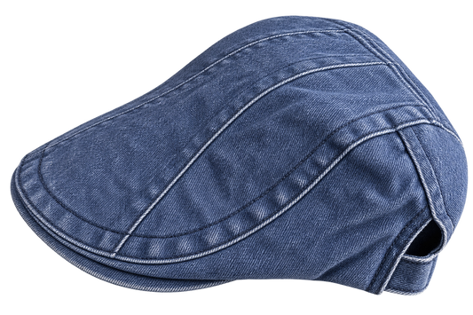 Washed denim cap