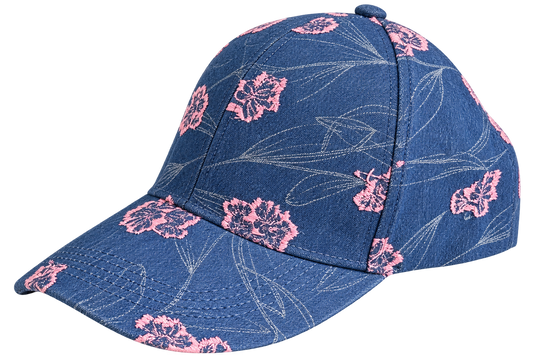 Denim Floral Baseball Cap