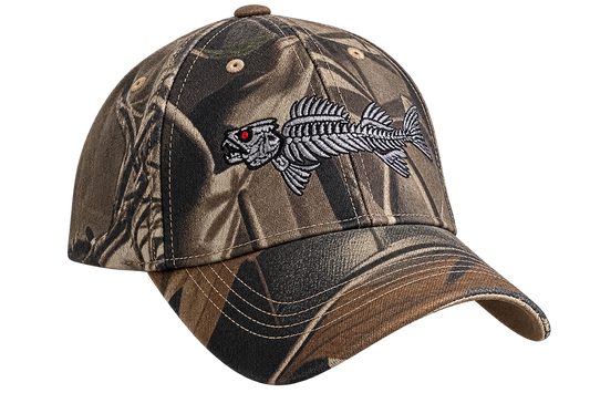 Camo Fish Skeleton Cap