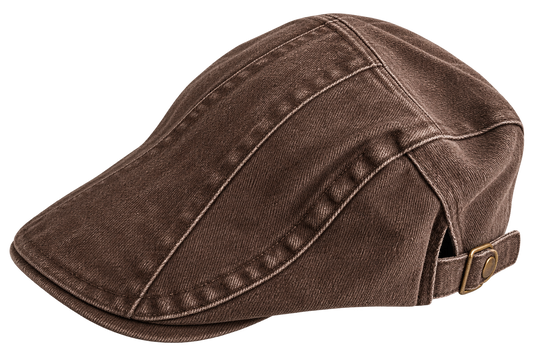 Washed denim cap