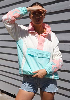 80's Pastel Bomber Jacket