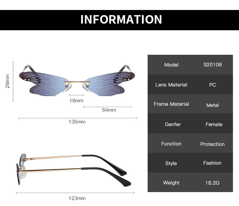NEW moth design sunglasses
