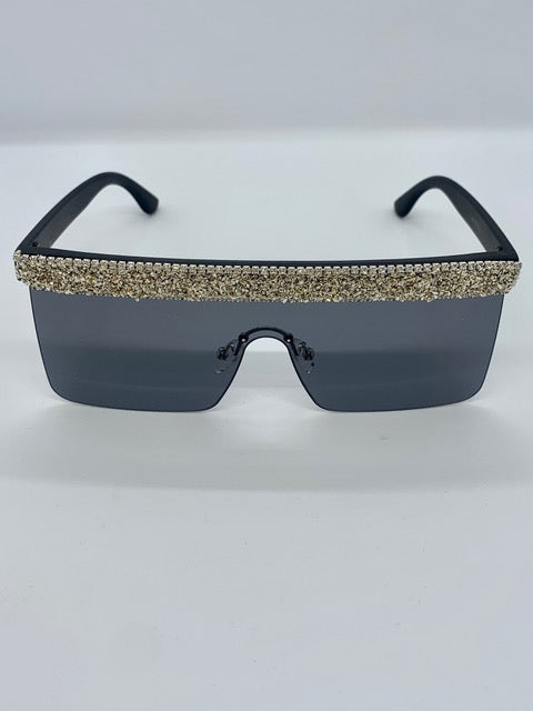 Sunglasses with glitter band