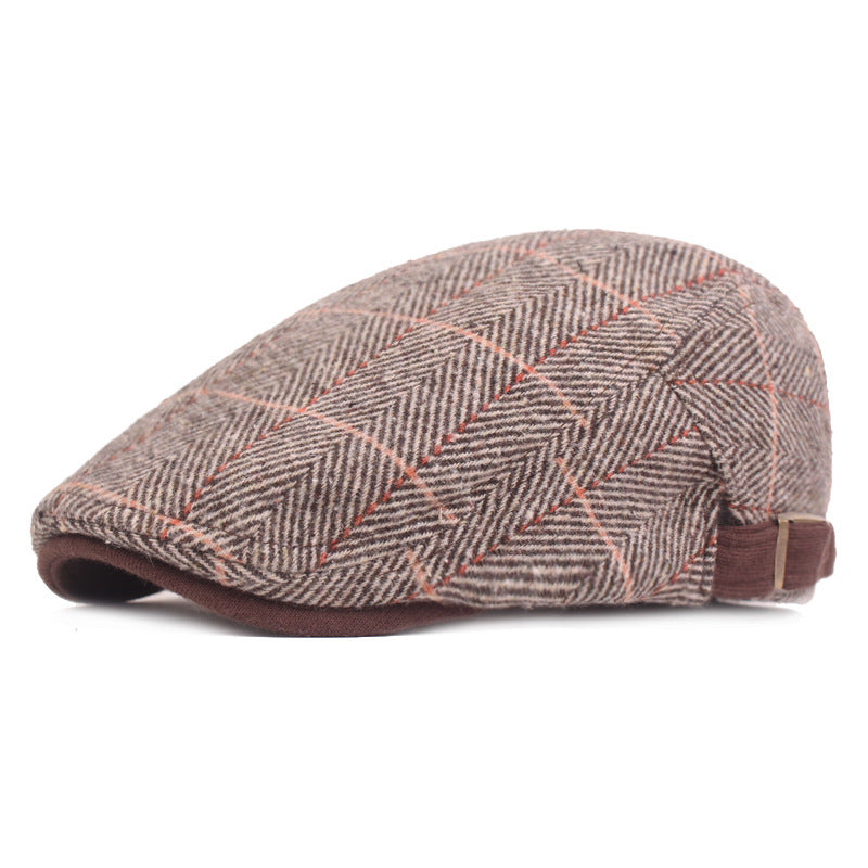 Tweed wool blend cap