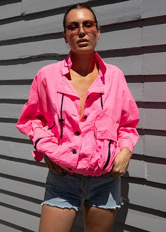 80's Fluro Bomber Jacket